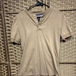 Brown 2-Button Style T-Shirt